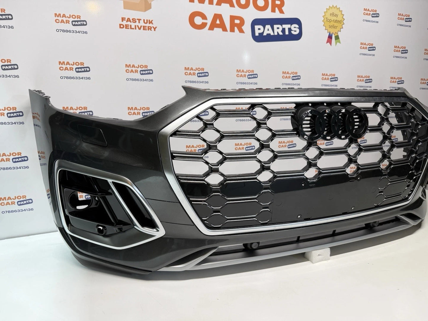 Audi Q5 S Line 2021-2024 Complete Front Bumper With Grilles