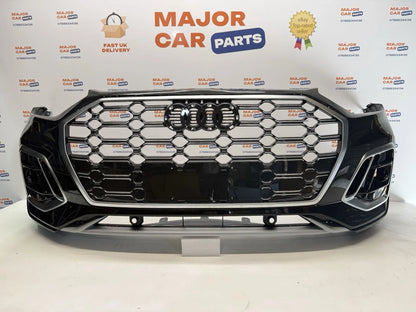 Audi Q5 S Line 2021-2024 Complete Front Bumper With Grilles / Black