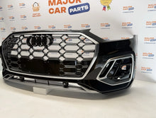 Audi Q5 S Line 2021-2024 Complete Front Bumper With Grilles / Black