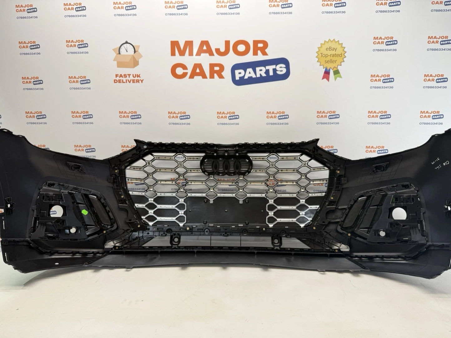 Audi Q5 S Line 2021-2024 Complete Front Bumper With Grilles / Black