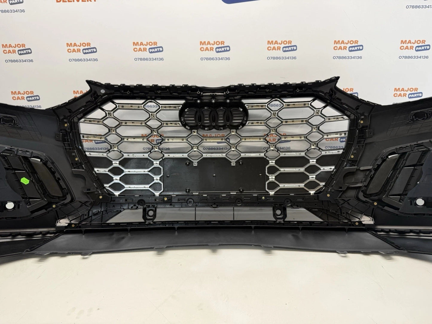 Audi Q5 S Line 2021-2024 Complete Front Bumper With Grilles / Black