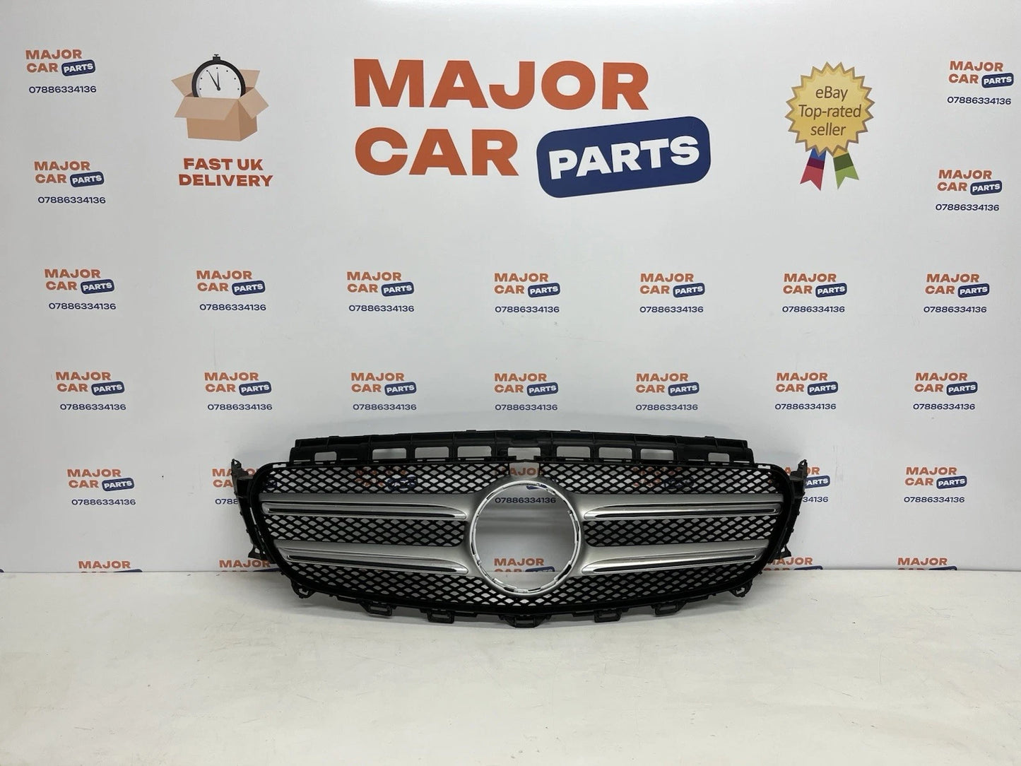Mercedes Benz E Class W213 2016-2020 Front Bumper with Grilles /  Black / Genuine