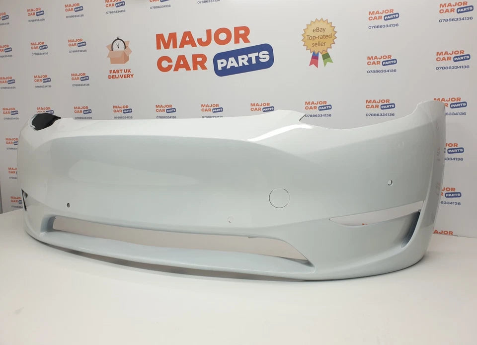 Tesla Model Y 2020 On Front Bumper / White / 1493736-S0-B