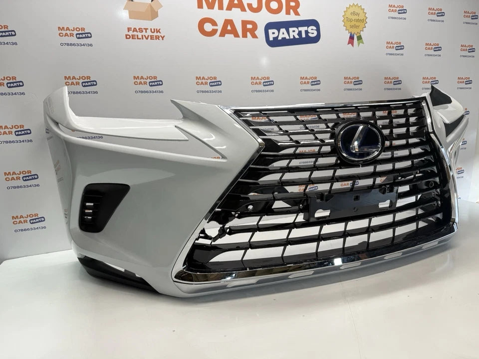 Lexus NX 300h 2018–2022 Front Bumper Assembly with Grilles / White