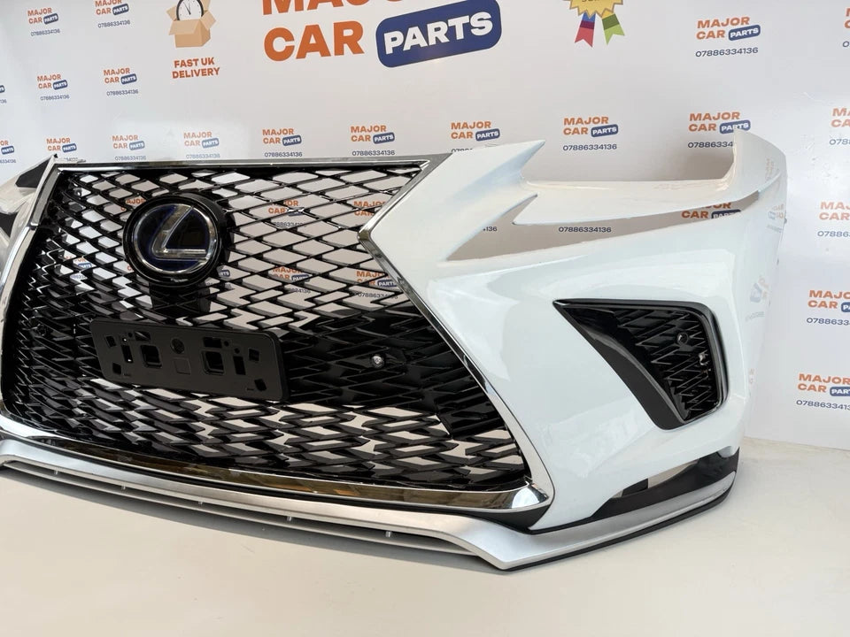 Lexus NX 300h 2018–2022 Front Bumper Complete with Grilles / F Sport / White