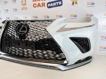 Lexus NX 300h 2018–2022 Front Bumper Complete with Grilles / F Sport / White