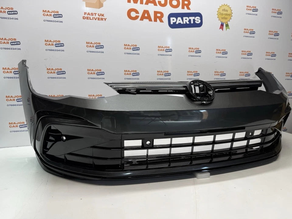 Volkswagen Golf 8 R-Line 2020–2024 Front Bumper With Grilles / Grey