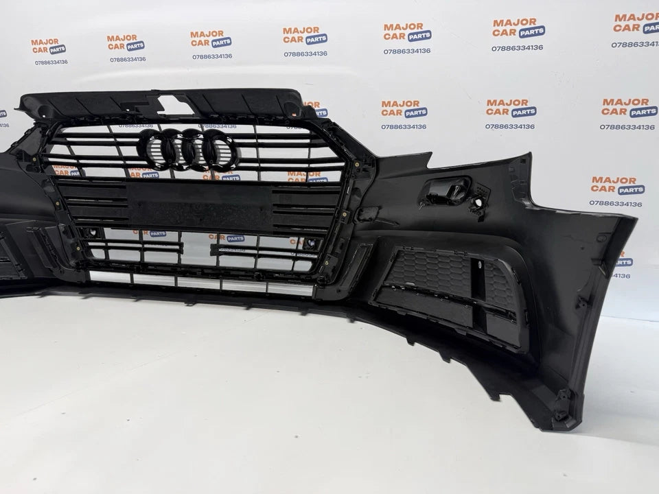 Audi A3 8V 2017-2019 Complete Front Bumper With Grilles / 8V5807065 / Black
